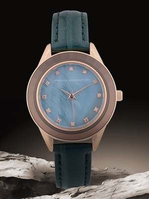 French Connection Iris Iris Green MOP Rhinestone Dial | Analog Watch for Women's | FCB5GRL Analog Watch  - For Women