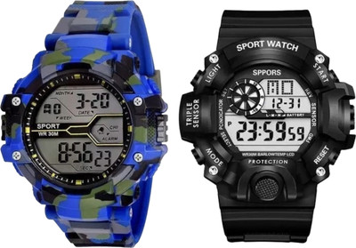 KIMY GE-WA-COMBO_ BL & BLU_BL_TYPE2 Digital Watch  - For Men