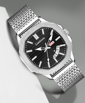 LIMESTONE OTUS OTUS 3D DIAL DAY AND DATE FUNCTIONING MESH CHAIN BOYS QUARTZ Analog Watch  - For Men