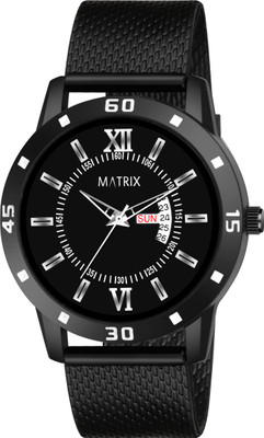 MATRIX DD-61 Vintage Day & Date Black Dial Analog Watch  - For Men & Women