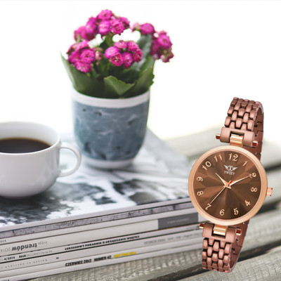 TWIXY Unique Rich Look Brown Dial & Brown Strap Color Analog Watch  - For Women