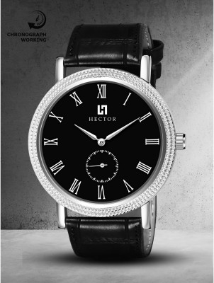 Hector HC29 Men Watch With Chronograph Working Black Dial & Black Artificial Leather Strap Analog Watch  - For Men