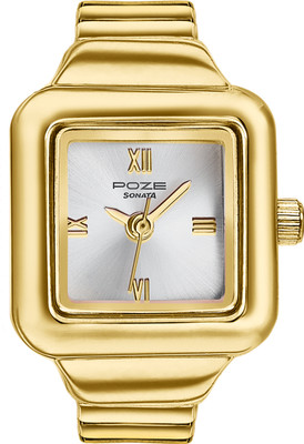 SONATA drop 5 from Poze Sonata Poze Rint It 2.0 Quartz Silver Square Dial Women's Watch Analog Watch  - For Women