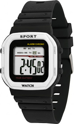 Time Up Square Shape Waterproof 30m, Alarm, Day-Date Display,Light for Kids (5-12 Years) Digital Watch  - For Boys & Girls