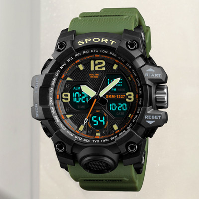 Harbor 1327 Green Stay on time and on trend with the 1327 green men’s sports watch Analog-Digital Watch  - For Men