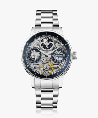 Ingersoll I07707 Automatic Blue Skeleton Dial With Lifetime Warranty Analog Watch  - For Men