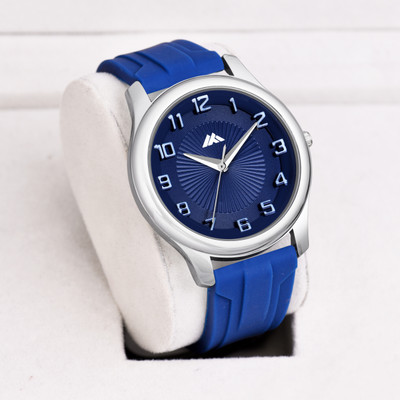 Loretta LT-53 Blue 3D Embossed Numeric Textured Dial New Latest Sport Look Silicone Strap Analog Watch  - For Men