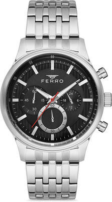 Ferro FM40089A-01 Gardini Chronograph Black Round Dial Analog Watch  - For Men
