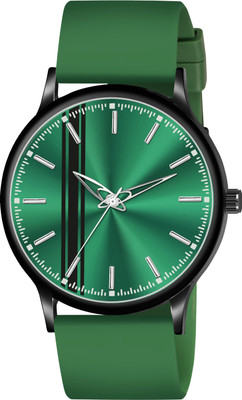 PEPPER STYLE Men Analogue Slim Round Dial Wrist Watches for Boys Stainless Steel case Silicon Analog Watch  - For Men