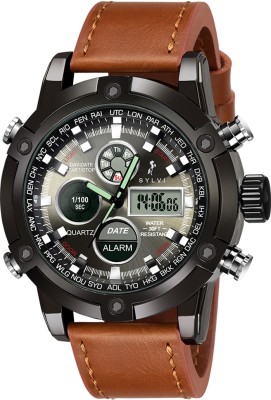 Sylvi ICONIC BROWN - Luxury Leather Watch For Men ICONIC BROWN - Luxury Leather Watch For Men Analog-Digital Watch  - For Men