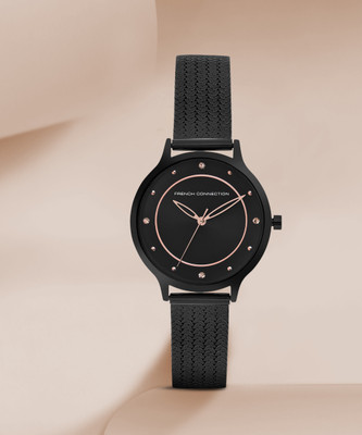 French Connection French Connection Black Analog Round Dial Emalie Watch For Women - FCP30B Analog Watch  - For Women