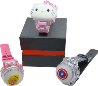 OKU one kids gifting formal watch three watch for kids a new model (spin) pack of 3 Digital Watch  - For Boys & Girls