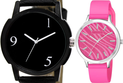 TVILLA Pink Designer Silicone Belt MZ-LR350 Analog Watch  - For Men & Women
