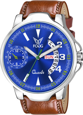 FOGG 2150-BL-BR Working Day and Date Analog Watch  - For Men