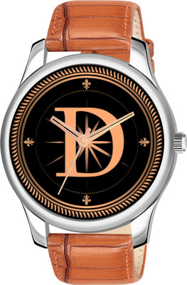 RobinXX ALPHA-D-NEWAVO-SIL-TEN-CRL-1 Alpha Heritage Collection D Brown Strap Watch for Man & Boys Analog Watch  - For Men