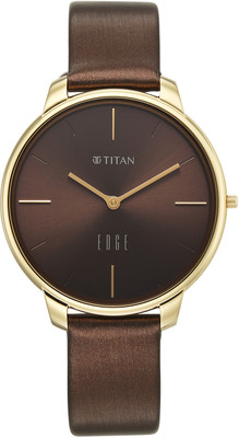 Titan Velora Edge Velora Brown Dial Quartz Brown Satin Leather Strap Analog Watch  - For Women — image 1 of 8