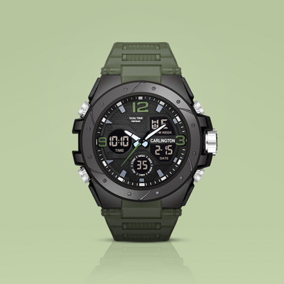 Carlington CT 9105 Green Endurance Series Analog-Digital Watch  - For Men