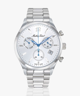 Mathey-Tissot H411CHAS Urban Chronograph Swiss Made Silver Dial Analog Watch  - For Men