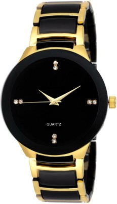 LOUIS KOUROS MECH BEASTS Gold Watch For MENS BLACK ROUND DIAL AND GOLD METAL STRAP ANALOG WATCH FOR MEN'S AND BOY'S Analog Watch  - For Boys