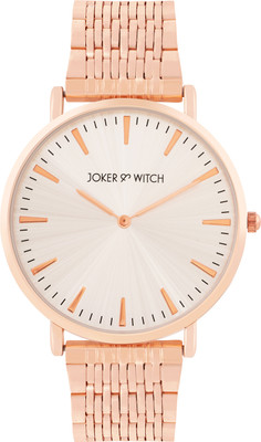 Joker & Witch Joker & Witch Aimee White Dial Rose Gold Metallic Strap Watch Analog Watch  - For Women