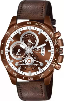 PIRASO RSSL 2025 BROWN STRAP ANALOG WATCH DATE DISPLAY BROWN DIAL AND BROWN STRAP WATCH FOR MEN Analog Watch  - For Men
