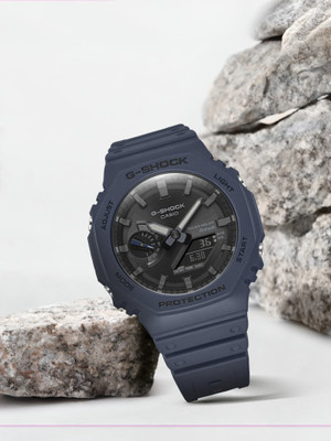 CASIO GA-B2100-2ADR G-Shock Black Dial Blue Resin Strap Analog-Digital Watch  - For Men