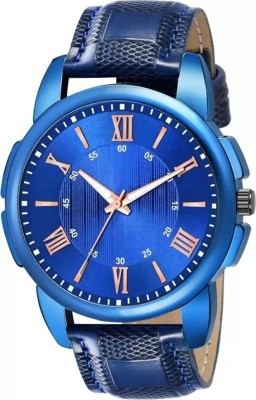 Prozo Blue collection Analog Watch For Boys Stylish Round Dial Leather Strap Blue Stylish Analog Watch  - For Boys