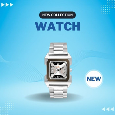 Aglance AG1574SM01 SILVER DIAL DATE ON 3 FUNCTIONING & ADJUSTABLE SS CHAIN Young Gen AG1574SM01 Silver Dial Date On 3 Functioning & Adjustable Ss Chain Analog Watch  - For Men & Women