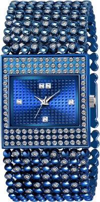 Akashratit LR290 Blue Diamonds Studded Analog Watch  - For Women