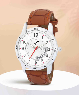 Wrightrack Exclusive Day Date Series Quartz Movement Stylish White Dial Wrist Men Watch Exclusive Day Date Series Quartz Movement Stylish White Dial Wrist Watch for Boy Analog Watch  - For Men