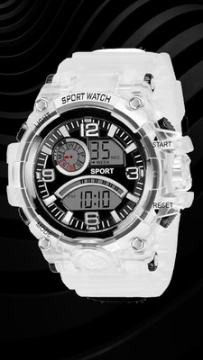 Alkhwatches Black Attractive Sporty Digital Watch with Sleek, Transparent Strap Clear Design Desire Dream Black Fusion - Transparent Analog Watch  - For Boys & Girls