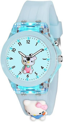 Friction ANALOG LIGHT 3D SILICON STRAP 7 COLOR GLOWING LIGHT ANALOG WATCH FOR KIDS BOYS 7 GIRLS. Analog Watch  - For Boys & Girls