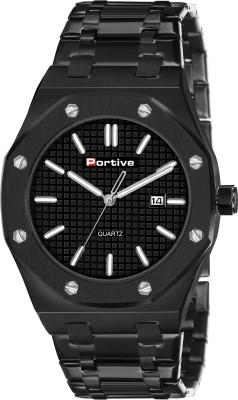 iCome 3001agm1 black Portive Casual Analog Black Date Display Stainless Steel Strap pack of 1 Men Analog Watch  - For Boys & Girls