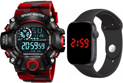 hala VKRDG810 6 Months Warranty Sport Watch Ultra Watch with LED square & Water Resist Feature Digital Watch  - For Boys