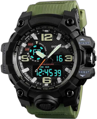 Felizer 1155 Dual Time 1155 Army Green New Arrival Designer Sporty Look Analog-Digital Watch  - For Men