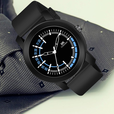 IIK Collection IIK-964MN Silicon Strap Watch for Men Round Dial with Adjustable Flexible Silicon Strap Analog Watch  - For Men