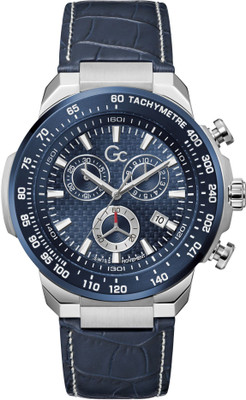 GC Z35004G7MF GUESS COLLECTION First Class Blue Round Dial Analog Watch  - For Men