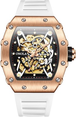 OVERFLY Automatic Mechanical Skeleton Luxury ONOLA Automatic Mechanical Skeleton Luxury Analog Watch  - For Men