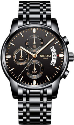 NIBOSI Chronograph Wrist Watch Stainless Steel strap Analog Watch  - For Men