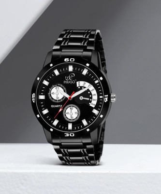 PIRASO 32-BK- Chrono Display|Analog watch|Black Dial Analog Watch  - For Men