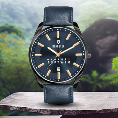 Roadster RD-12-Blue Day and Date Display Analog Watch  - For Men