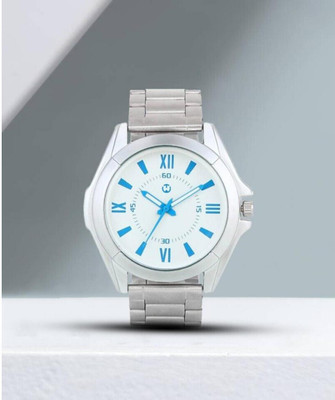WIZARD TIMES Formal and Party Wear Watch for Men Men Watch Silver Stainless Steel Chain White Dial Formal Watch Water Resistant Analog Watch  - For Boys