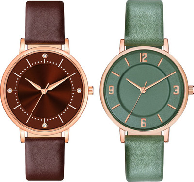 SPLAZOS MT-393 + MT-514 Trending And Functioning Round Dial Combo Of 2 Leather Watch For Women Analog Watch - For Girls SPLAZOS MT-393 + MT-514 Trending And Functioning Round Dial Combo Of 2 Leather Watch For Women Analog Watch - For Girls