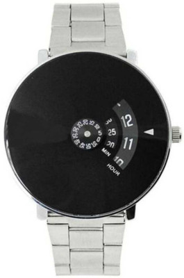 KHANDERAYA black paidu silver strap combination Black Analog Watch - For Men Analog Watch  - For Boys & Girls