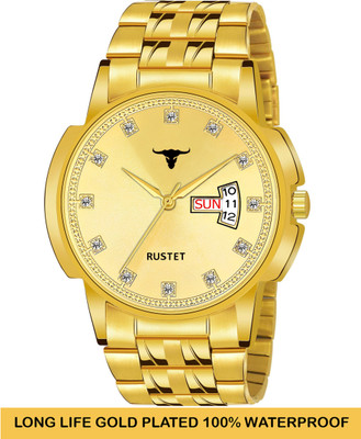 RUSTET LONG LIFE GOLD PLATED WATERPROOF LONG LIFE GOLD PLATED WATERPROOF Analog Watch  - For Men