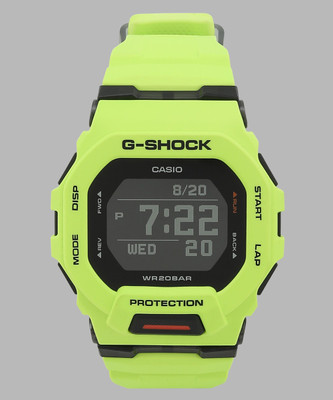 CASIO GBD-200-9DR G-Shock Dial Lime Green Resin Strap Digital Watch  - For Men