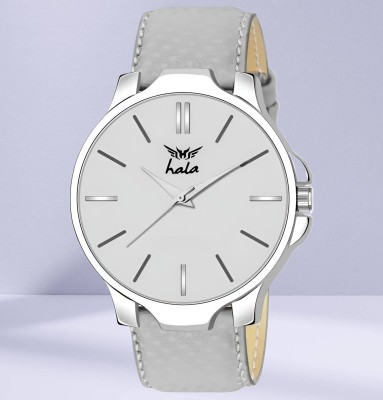 HALA 1045 All Grey | Minimalist | Premium | Leather Strap | Water Resistant | Analog Watch  - For Men