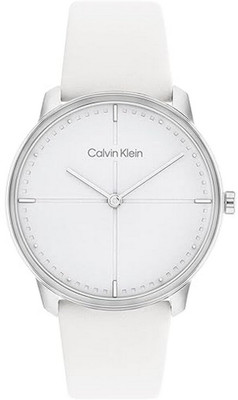 Calvin Klein Ck Iconic Calvin Klein Ck Iconic Qtz Basic Slim Silver White Round Dial Unisex Watch / Analog Watch  - For Men & Women