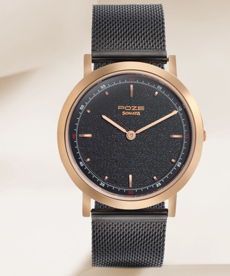 SONATA Poze Grey Dail Grey Strap Analog Watch  - For Men