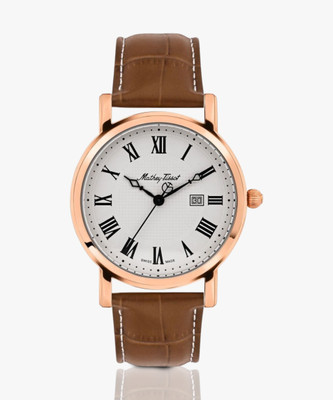 Mathey-Tissot HB611251PBR Swiss Made Quartz White Dial Analog Watch  - For Men